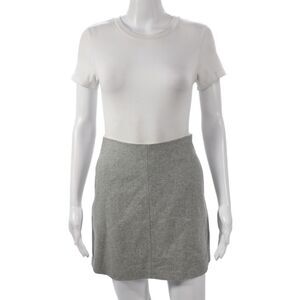 Wilfred Womens Mini Skirt Gray Wool Cashmere Blend Size 2